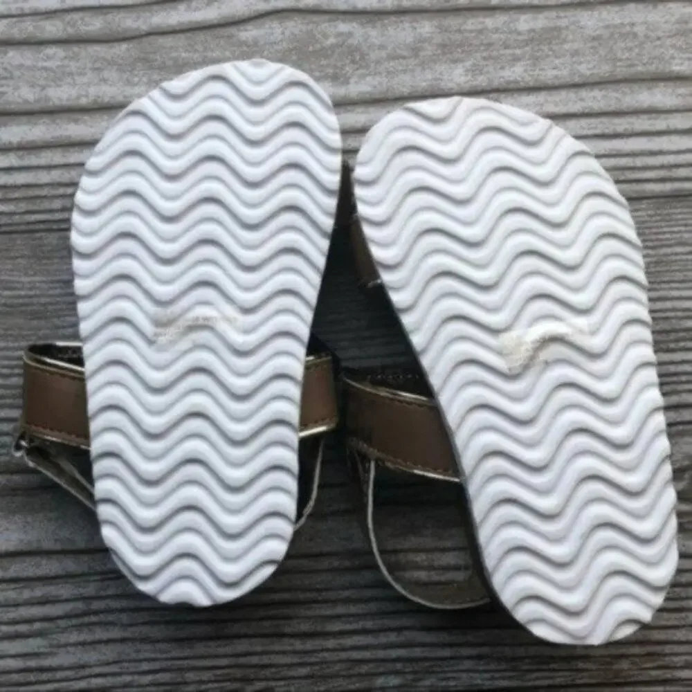 Bebe Brown & Gold Toddler Girl’s Sandals Sz 8